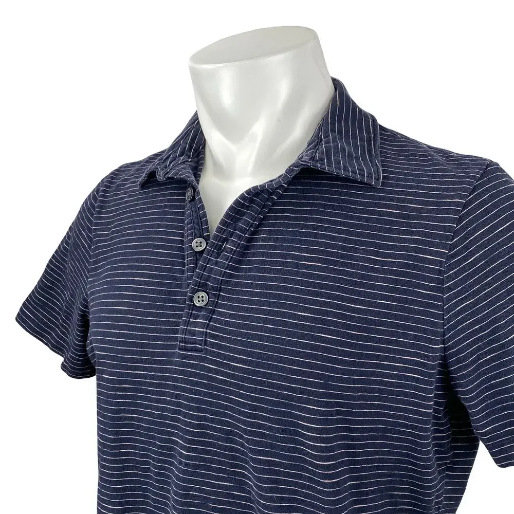 Banana Republic Relwen Jersey Men's Stripe Short Sleeve Classic Polo Shirt Top M